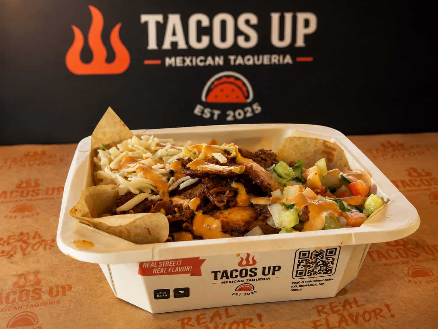 Tacos Up ultimate bowl, perfect for catering